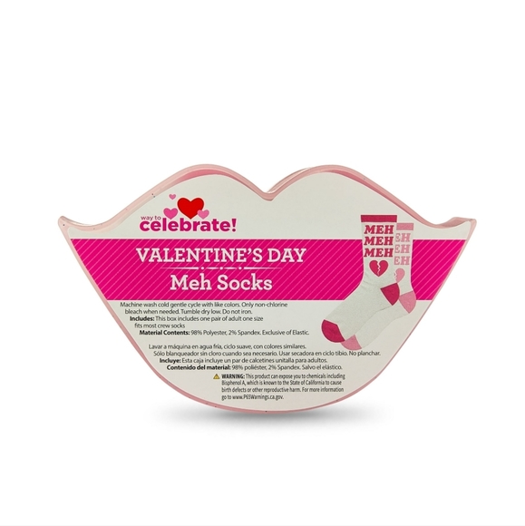 Meh Socks Broken Heart - Crew Length - Valentine's Collection - Picture 4 of 5